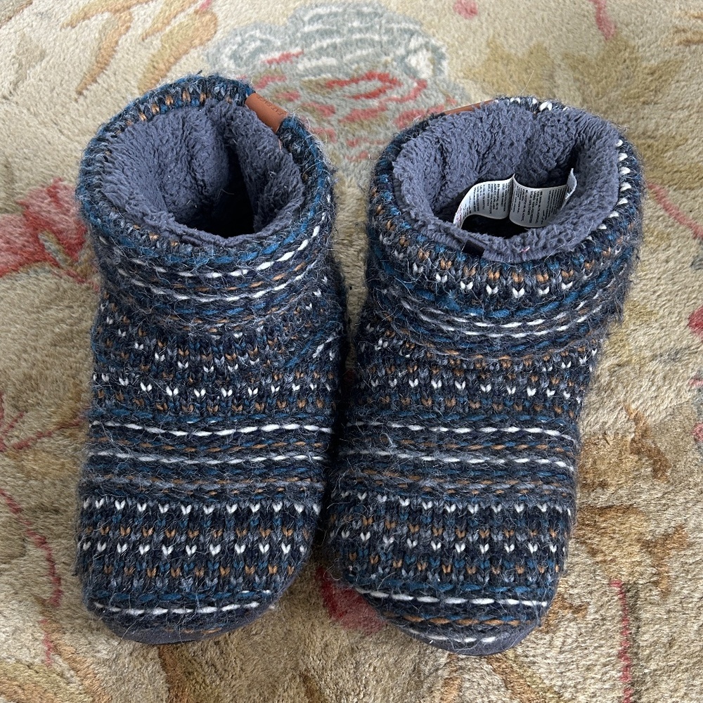 FatFace Matthew Knit Slipper Boots – Size 40–41 – Gray – EUC